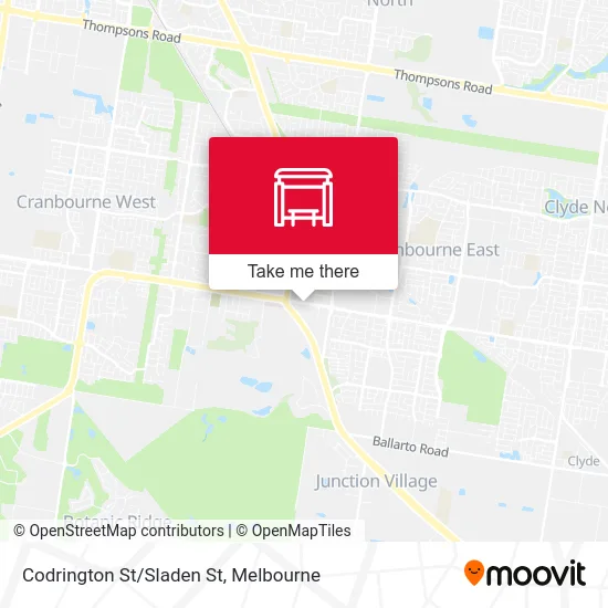 Mapa Codrington St/Sladen St