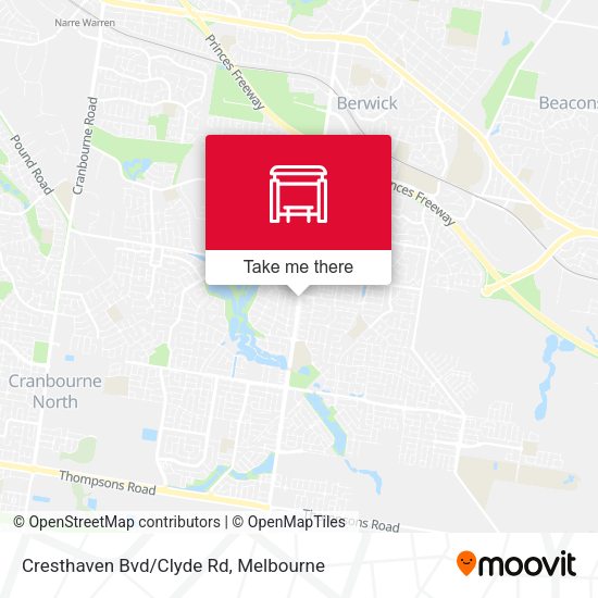 Cresthaven Bvd/Clyde Rd map