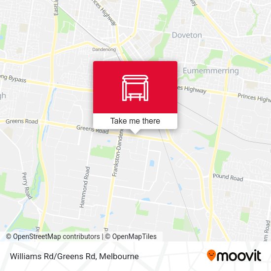 Williams Rd/Greens Rd map