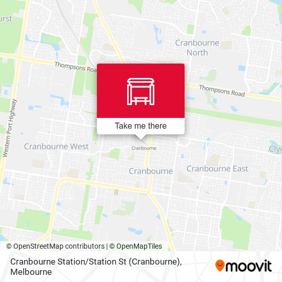 Cranbourne Station / Station St map