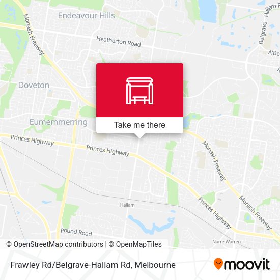 Frawley Rd/Belgrave-Hallam Rd map