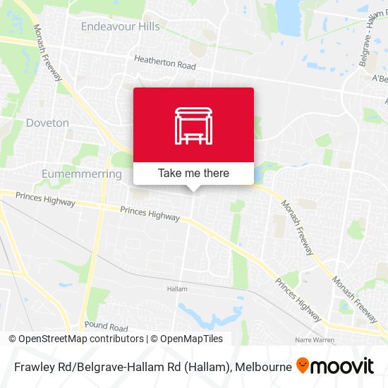 Frawley Rd / Belgrave-Hallam Rd map