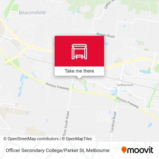 Officer Secondary College / Parker St map