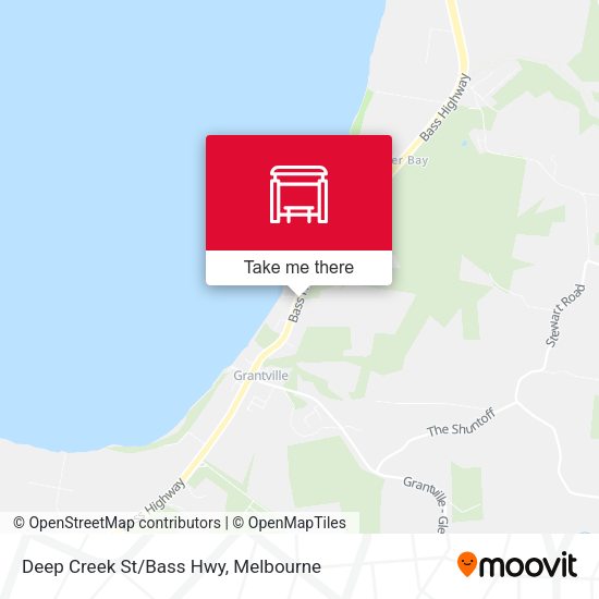 Deep Creek St/Bass Hwy map