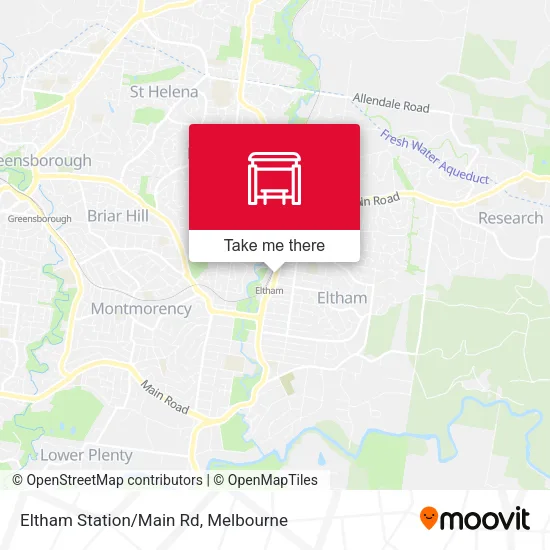 Eltham Station/Main Rd map