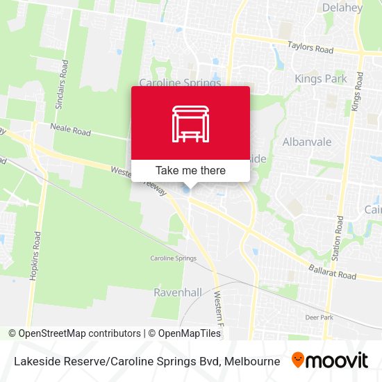 Lakeside Reserve / Caroline Springs Bvd map