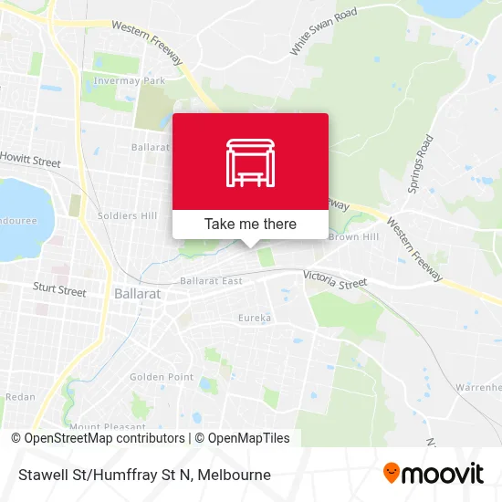 Mapa Stawell St/Humffray St N