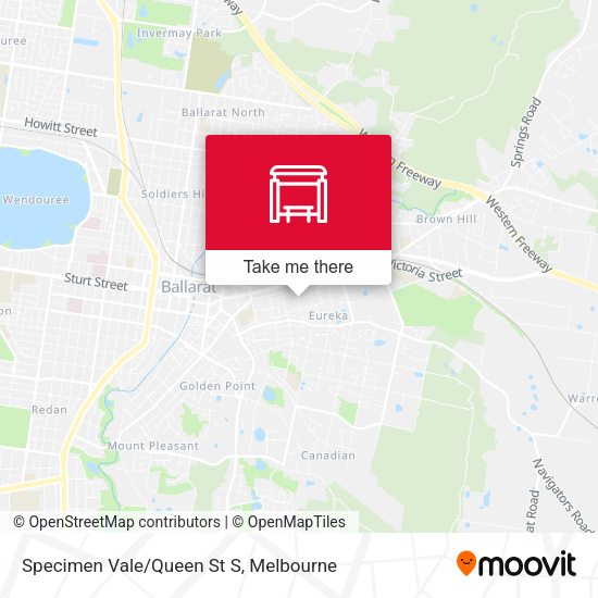 Specimen Vale/Queen St S map