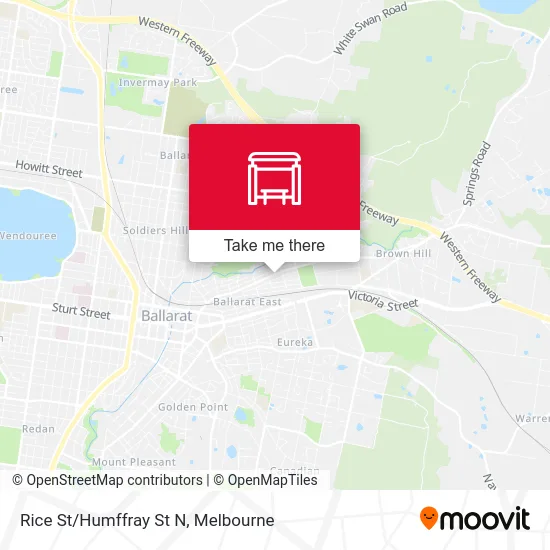 Mapa Rice St/Humffray St N