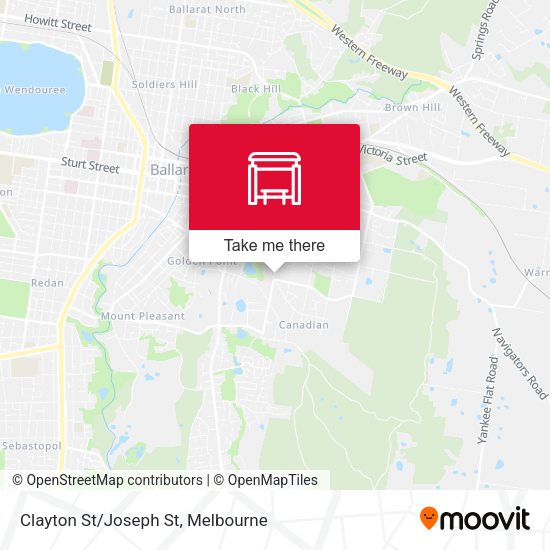 Clayton St/Joseph St map