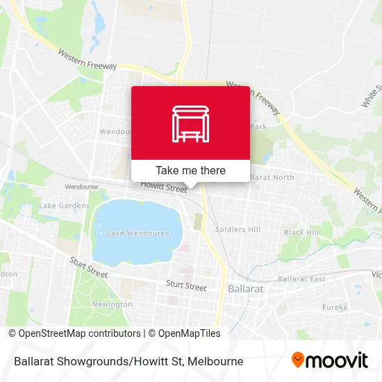 Mapa Ballarat Showgrounds/Howitt St
