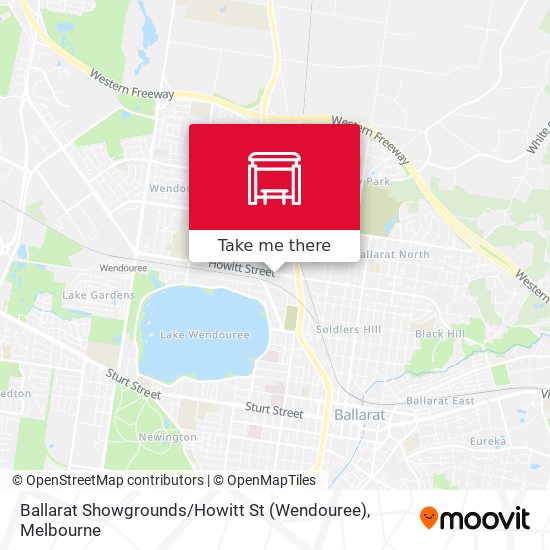 Mapa Ballarat Showgrounds / Howitt St (Wendouree)