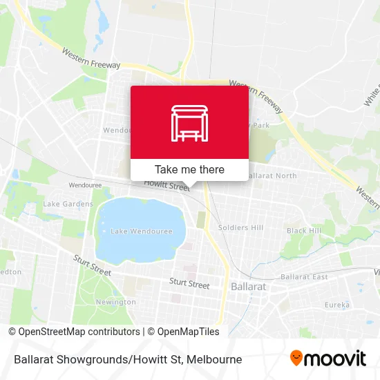 Mapa Ballarat Showgrounds/Howitt St