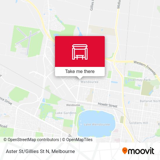 Aster St/Gillies St N map