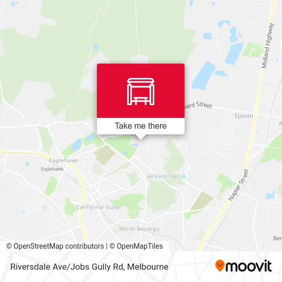 Mapa Riversdale Ave/Jobs Gully Rd