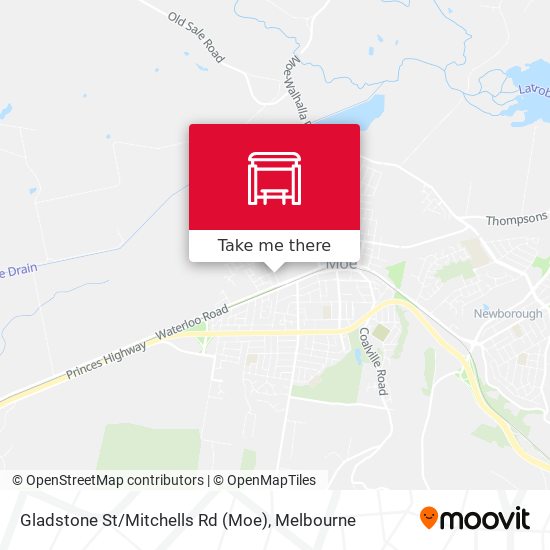 Gladstone St / Mitchells Rd (Moe) map