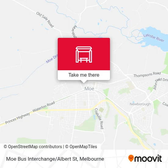 Mapa Moe Bus Interchange/Albert St