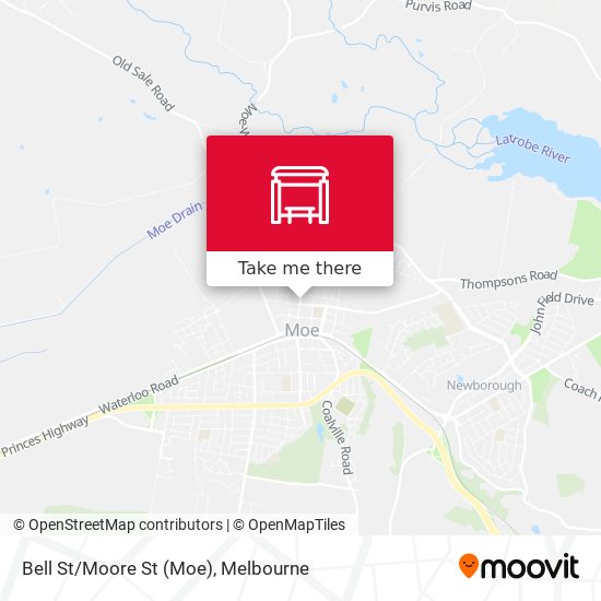 Bell St/Moore St (Moe) map