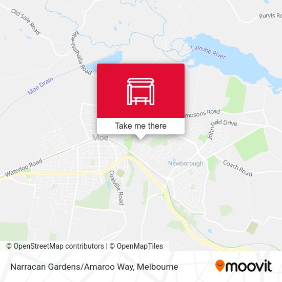 Narracan Gardens/Amaroo Way map