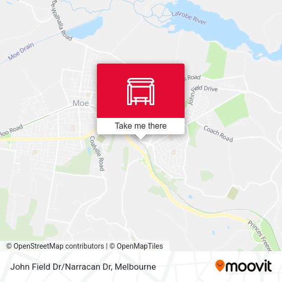 John Field Dr/Narracan Dr map
