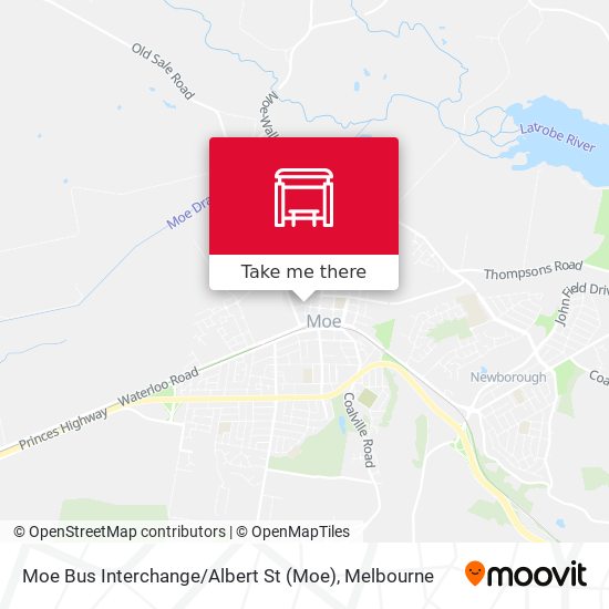 Mapa Moe Bus Interchange / Albert St