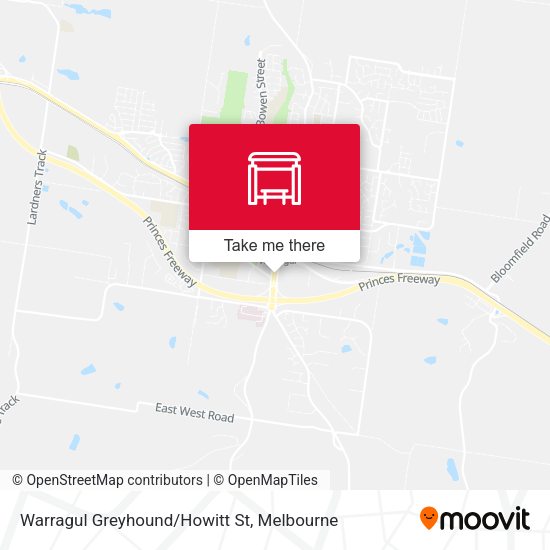 Warragul Greyhound/Howitt St map