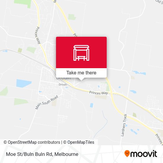 Moe St/Buln Buln Rd map
