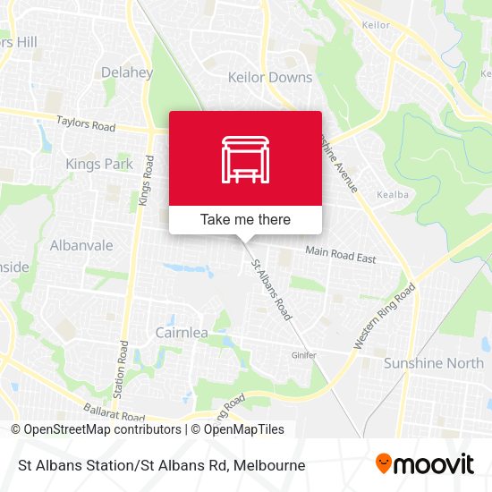 St Albans Station/St Albans Rd map