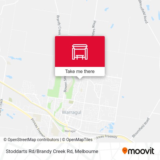 Stoddarts Rd/Brandy Creek Rd map