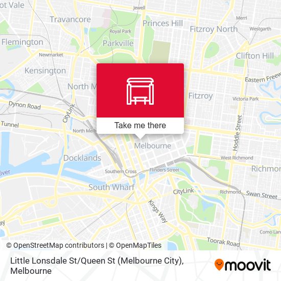 Mapa Little Lonsdale St / Queen St (Melbourne City)