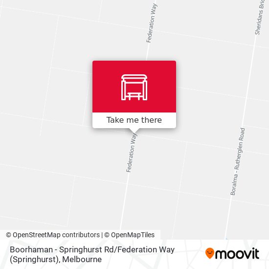 Boorhaman - Springhurst Rd / Federation Way map