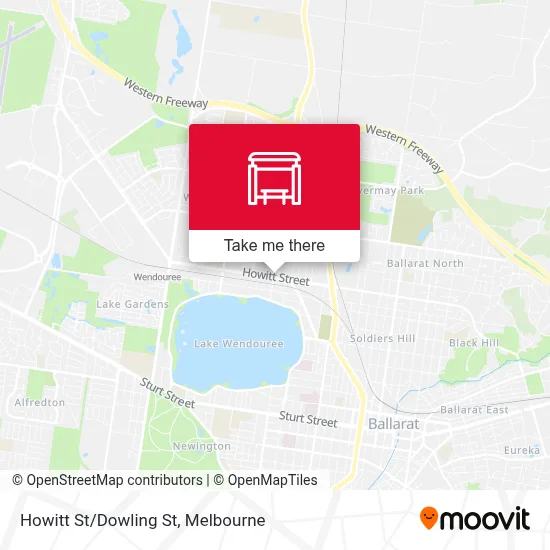 Mapa Howitt St/Dowling St