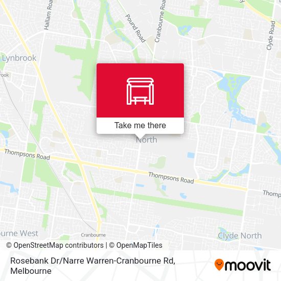 Rosebank Dr / Narre Warren-Cranbourne Rd map