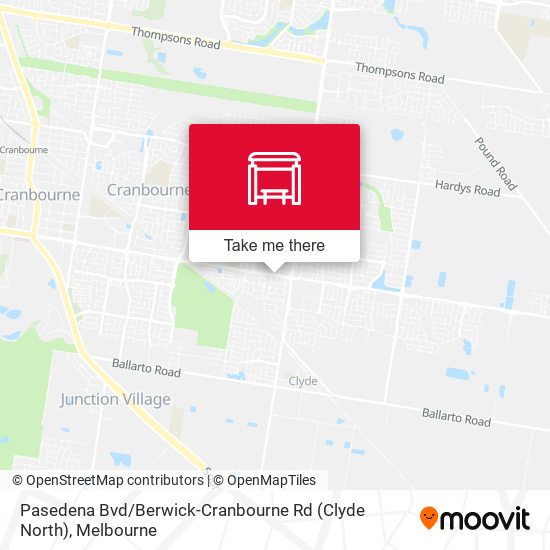 Pasedena Bvd / Berwick-Cranbourne Rd (Clyde North) map