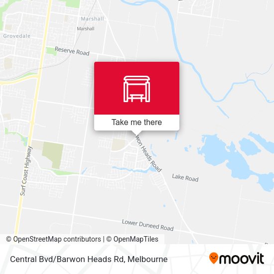 Central Bvd/Barwon Heads Rd map