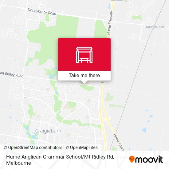 Hume Anglican Grammar School / Mt Ridley Rd map