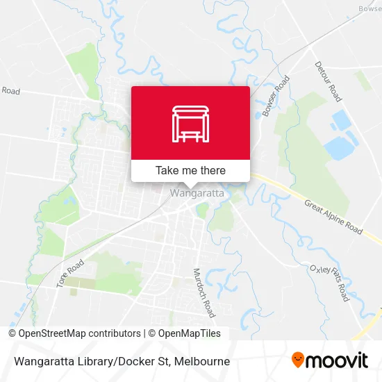 Wangaratta Library/Docker St map