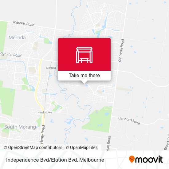 Independence Bvd/Elation Bvd map