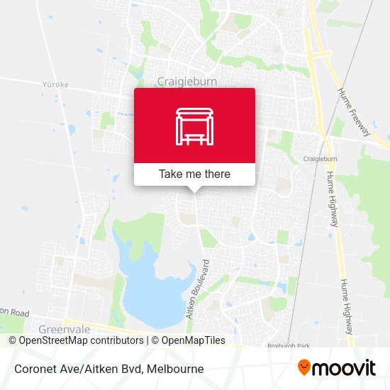 Coronet Ave/Aitken Bvd map