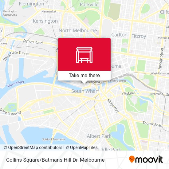 Collins Square/Batmans Hill Dr map
