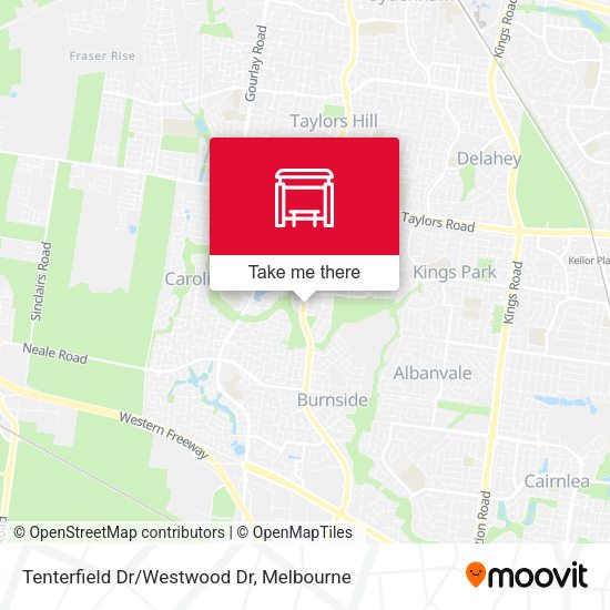 Tenterfield Dr/Westwood Dr map