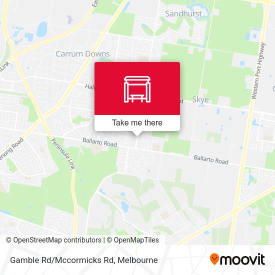 Gamble Rd/Mccormicks Rd map
