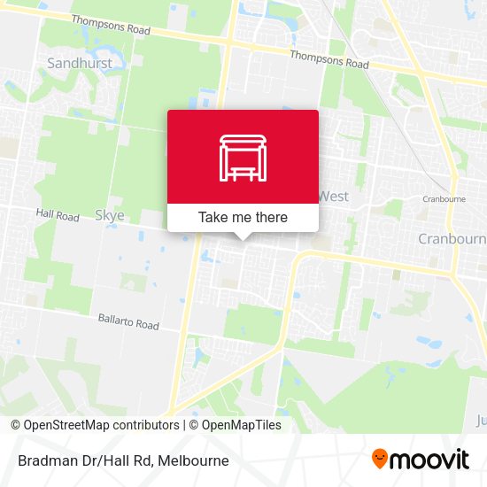Bradman Dr/Hall Rd map