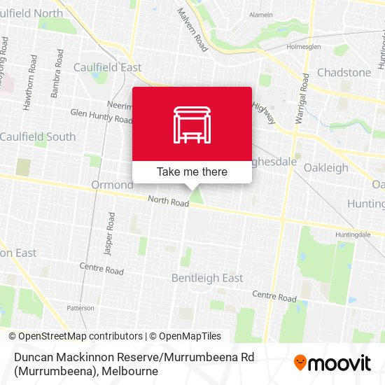 Mapa Duncan Mackinnon Reserve / Murrumbeena Rd