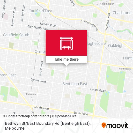 Bethwyn St / East Boundary Rd (Bentleigh East) map