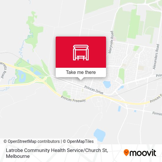 Latrobe Community Health Service / Church St map