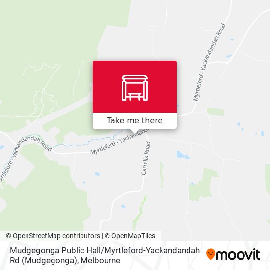 Mudgegonga Public Hall / Myrtleford-Yackandandah Rd map