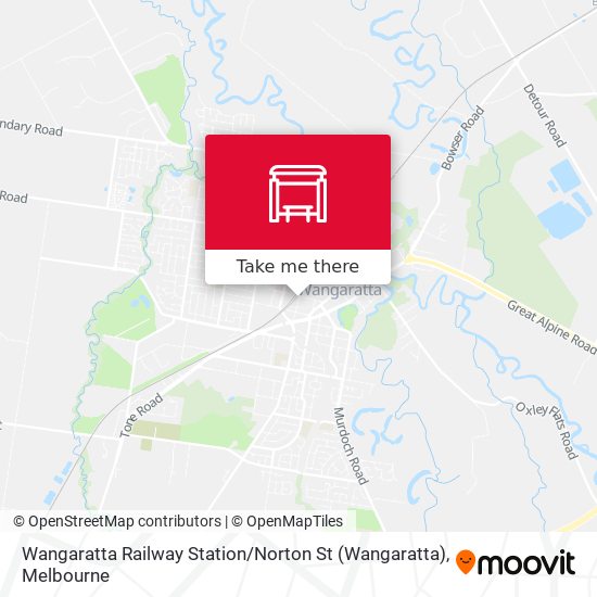 Mapa Wangaratta Railway Station / Norton St