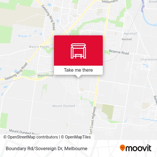 Boundary Rd/Sovereign Dr map
