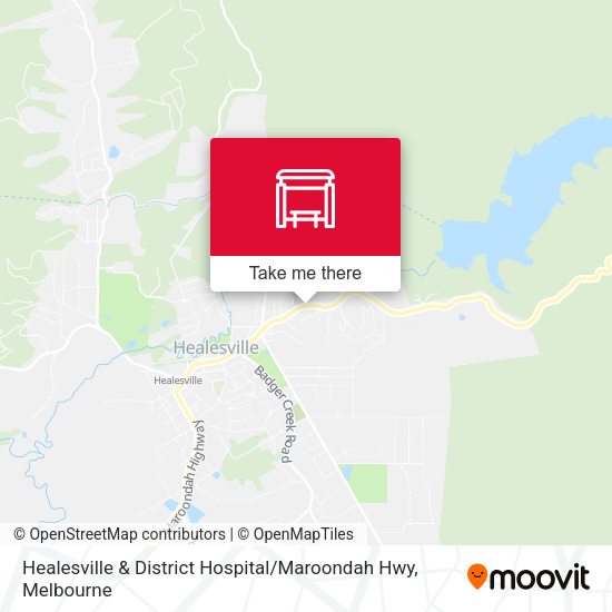 Healesville & District Hospital / Maroondah Hwy map